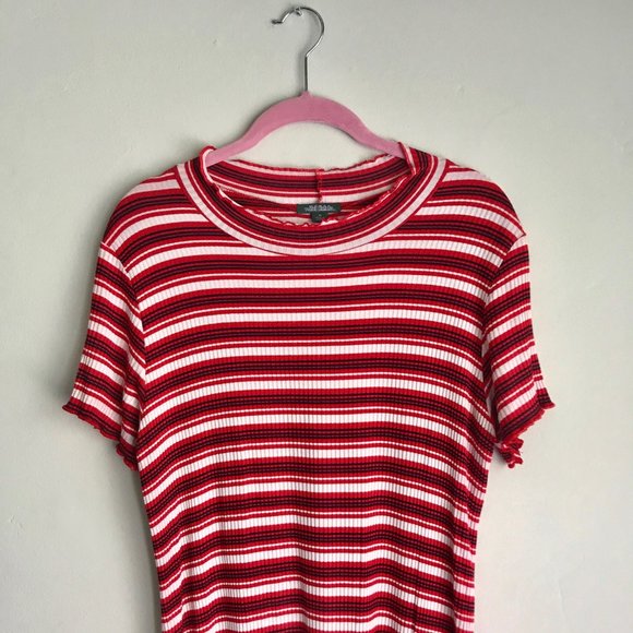 Wild Fable / Red & White Stripe T-Shirt Dress - Picture 2 of 7